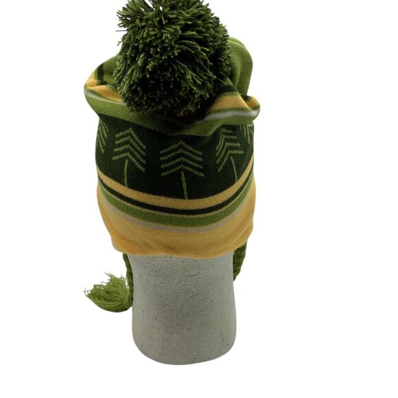 Adventure Awaits Peruvian Knit Pom Pom Winter Hat Tree Design Youth Size - Picture 4 of 5